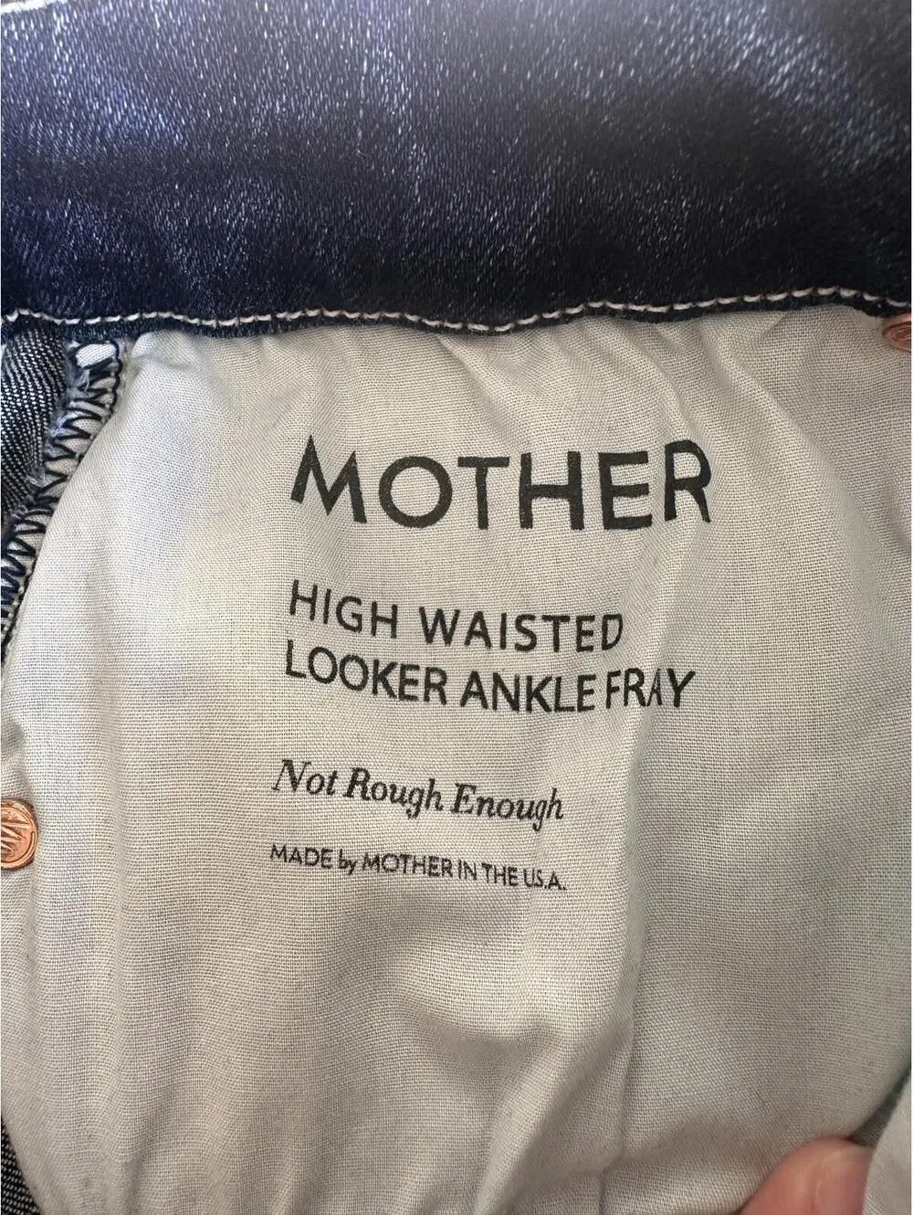 MOTHER The High Waisted Looker Ankle Fray in Not Rough Enough Women’s size 26 - Picture 7 of 15